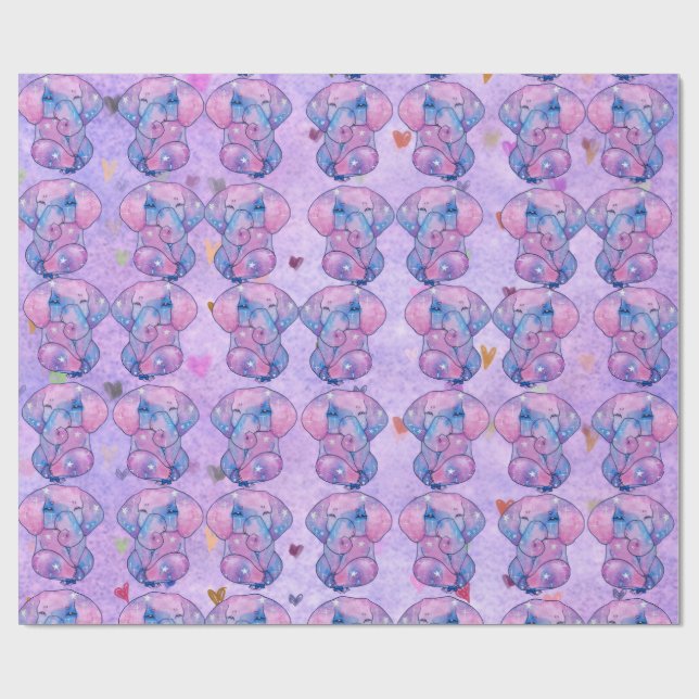 Papel De Presente Elefante chamado Acorn (Aberto)