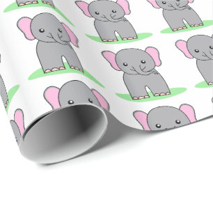 Papel De Presente Elefante de bebê bonito