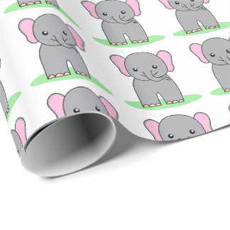 Papel De Presente Elefante de bebê bonito