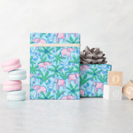 Papel De Presente Elefante rosa de pré-disquete