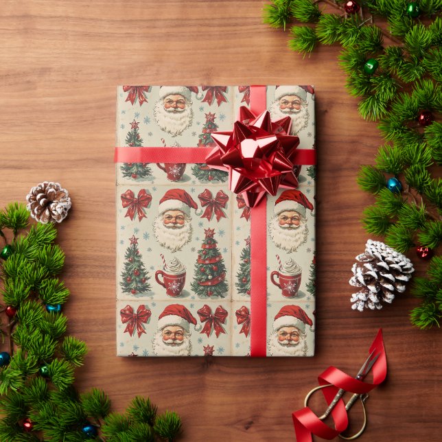 Papel De Presente Elegância Clássica em Floco de Neve - Inverno Verd (Presente de Natal)