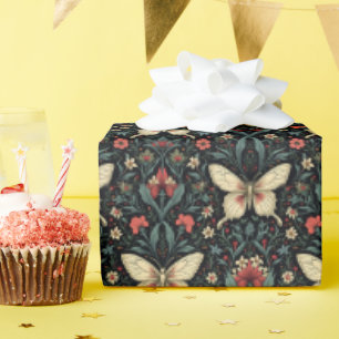 Papel De Presente Elegância da Borboleta Branca
