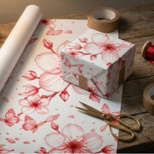 Papel De Presente Elegância da Flor de Cerejeira