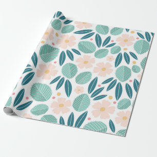 Papel De Presente Elegância Floral Suave