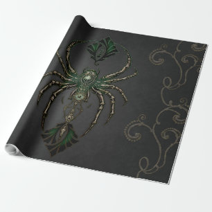 Papel De Presente elegância mecânica, a aranha no escuro.