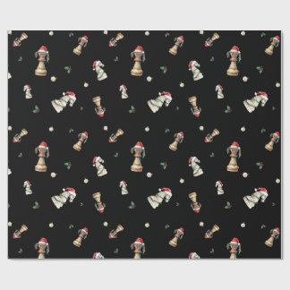 Papel De Presente Elegant Christmas Chess Wrapping Paper Sheets