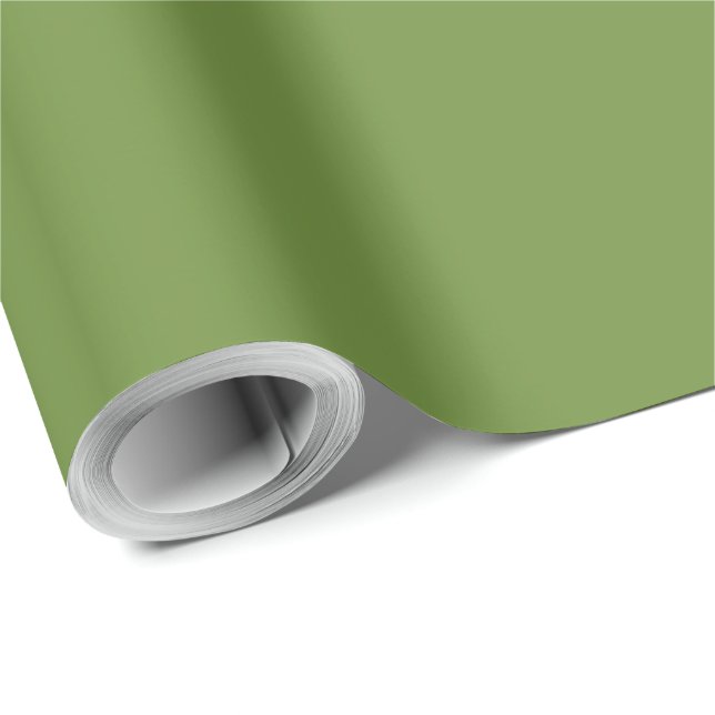 Papel De Presente Elegant Christmas Green Solid  (Ponta do rolo)