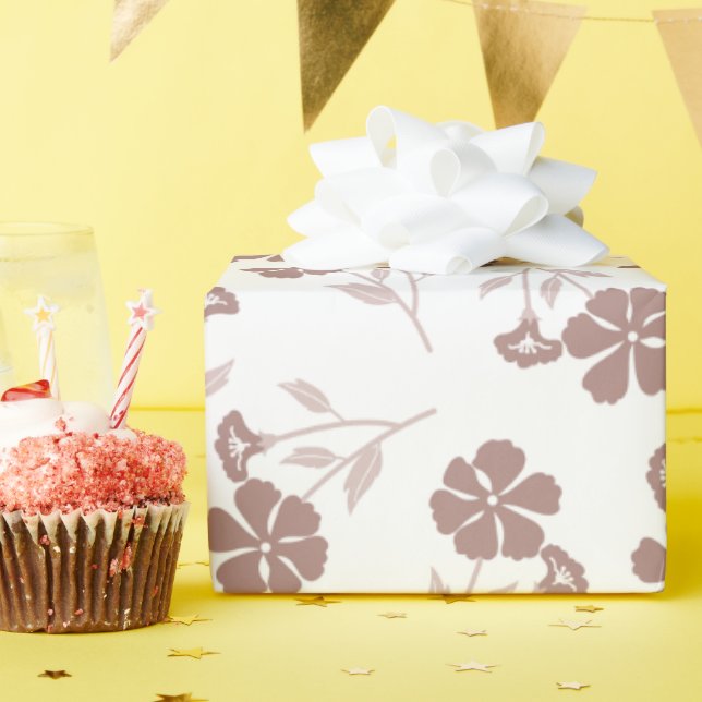 Papel De Presente Elegant Dainty Florals Wrapping Paper Sheets (Festa de aniversário)