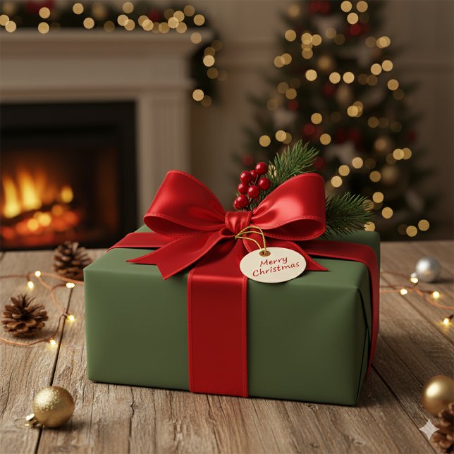 Papel De Presente Elegant Deep Forest Green Christmas Gift Paper (Elegant Deep Forest Green Christmas Gift Paper)