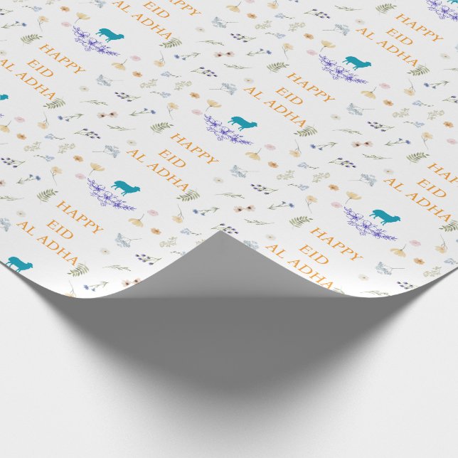 Papel De Presente Elegant Floral Eid al-Adha  (Ponta)