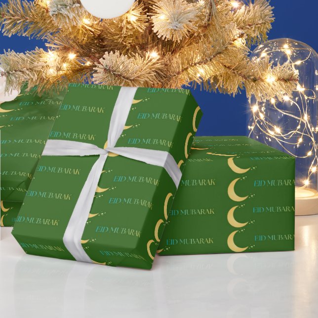 Papel De Presente Elegant Green Eid Wrapping Paper (Feriados)