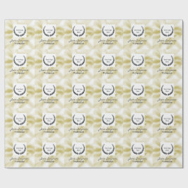 Papel De Presente Elegant Logo Gold Texture