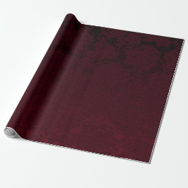 Papel De Presente Elegant Modern Burgundy Floral Pattern