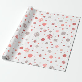 Papel De Presente Elegant pink and white merry Christmas