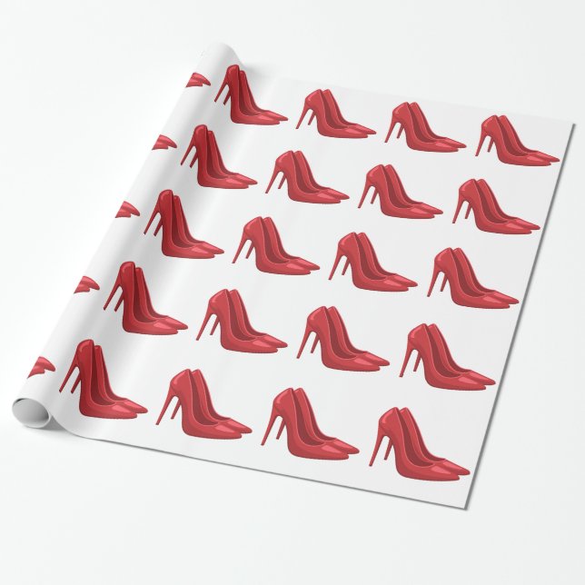 Papel De Presente Elegant Red heel shoes (Desenrolado)