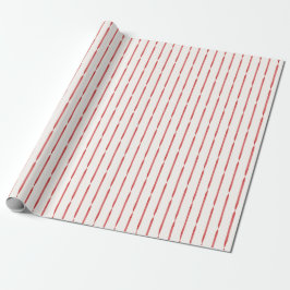 Papel De Presente Elegant Red Watercolor Ribbon Stripes