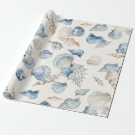 Papel De Presente Elegant Seashell Border 