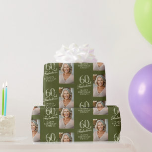 Papel De Presente Elegante 60 e Fabuloso Aniversário de 60 anos Foto