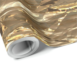 Papel De Presente Elegante Abstrato Brown Dourado Aspecto Festivo