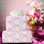 Papel De Presente Elegante Arcos Préppy Vintage Femininos Toile Rosa<br><div class="desc">Ilustração vintage de uma gravata borboleta transformada em padrão em tons rosa,  estética tradicional e clássica,  mas também trendy e préppy,  para aniversários,  despedida de solteira,  Natal rosa,  chá de noiva,  chá de bebê e muitas outras ocasiões.</div>