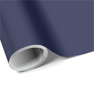 Papel De Presente Elegante Azul-Marinho Sólido Escuro