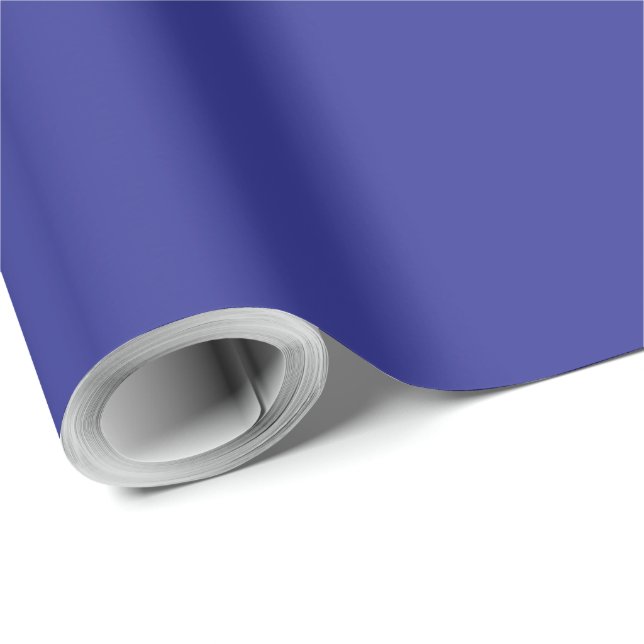 Papel De Presente Elegante Azul Sólido  (Ponta do rolo)