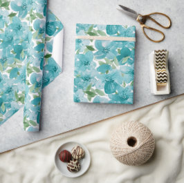 Papel De Presente Elegante Azul-Vidro-Vidro