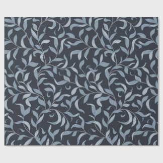 Papel De Presente Elegante Blue Leaf William Morris Inspirou