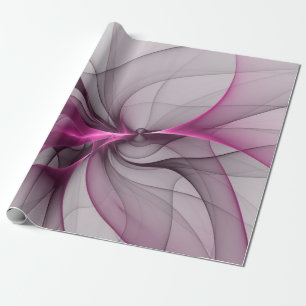 Papel De Presente Elegante Caos Moderno, Abstrato, Arte Fractal Rosa
