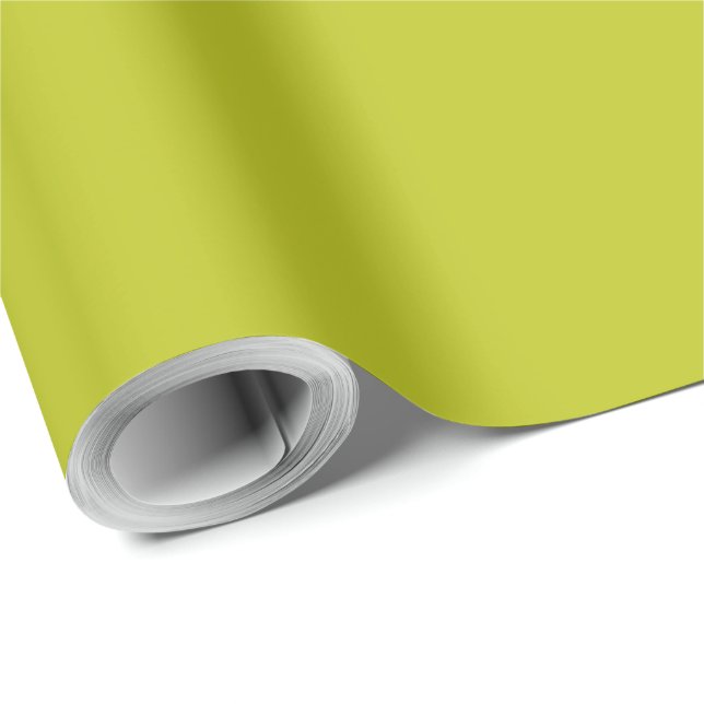 Papel De Presente Elegante Chartreuse  (Ponta do rolo)