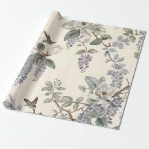 Elegante Chinoiserie de Flores e Pássaros