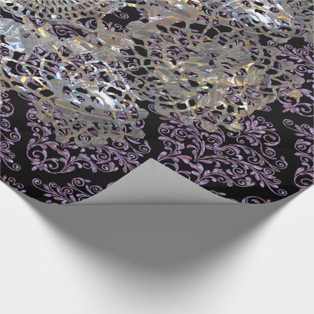 Papel De Presente Elegante chique legal do damasco velho de (Ponta)