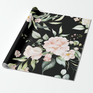 Papel De Presente Elegante Cor-de-rosa esmagador Eucalyptus verde pr