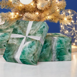 Papel De Presente Elegante Emerald Crystal