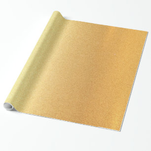 Papel De Presente Elegante Faux Dourado Shiny Modern Ouro brilhante