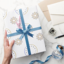 Elegante Feliz Natal Dourado e Silver Star & Logo