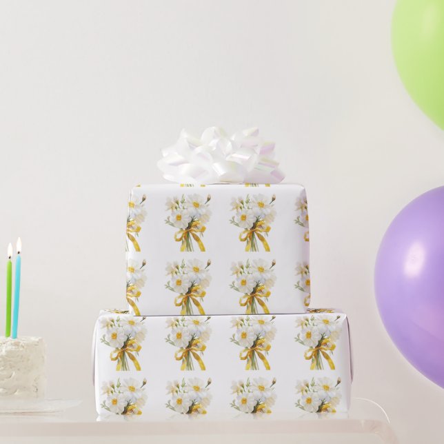 Papel De Presente Elegante flor de dáli moderna (Presentes para festas)