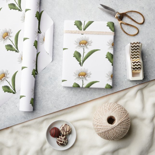 Papel De Presente Elegante flor de dáli moderna (Artesanato)