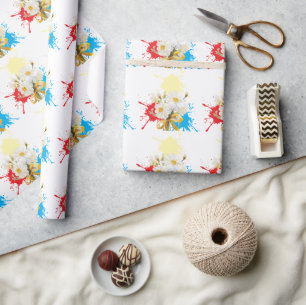 Papel De Presente Elegante flor de dázia moderna