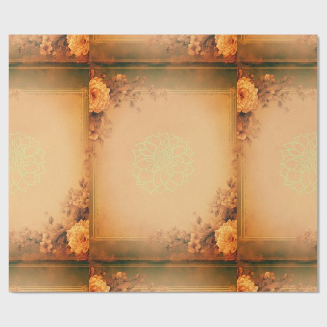 Papel De Presente Elegante Floral (Aberto)