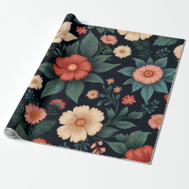 Papel De Presente Elegante Floral