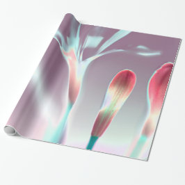 Papel De Presente Elegante Floral Design Glossy