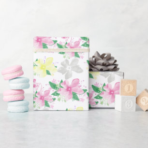 Papel De Presente Elegante Floral Orquídea Vintage Pastel