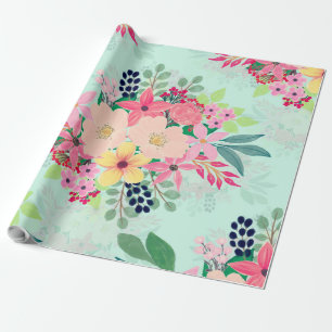 Papel De Presente Elegante Floral - Pintor de Aquarela - Design Girl
