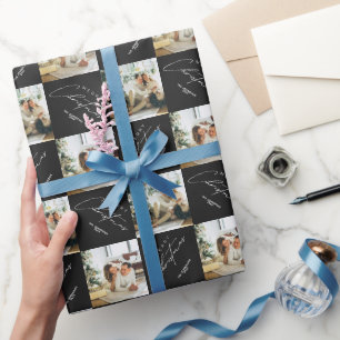 Papel De Presente Elegante Foto de Família Personalizada de Férias M