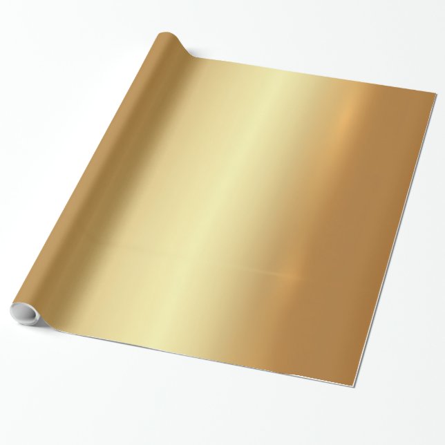 Papel De Presente Elegante Glamouroso Dourado Tendência Modelo Prese (Desenrolado)