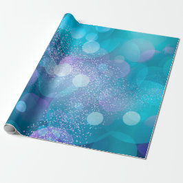 Papel De Presente Elegante Glitter de Arte Dourada Verde