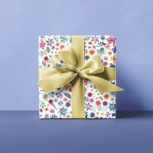 Elegante Jardim Botânico Floral de Flores Silvestr