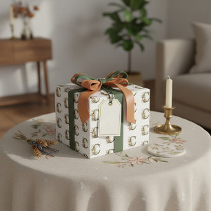 Papel De Presente Elegante letra floral boêmia C