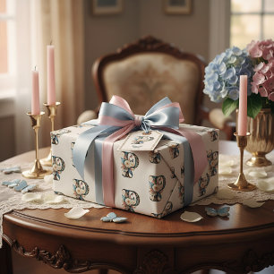 Papel De Presente Elegante letra floral boêmia P